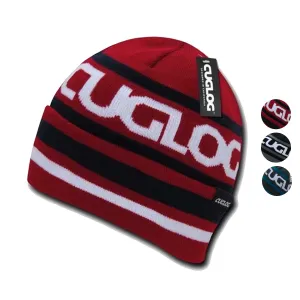 Cuglog Kailash Striped Beanies Braided Style Winter Cuffed Caps Hats