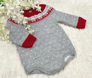 Knitted snow flake romper